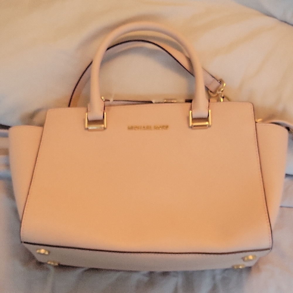 New Michael Kors Pink Satchel Structured Leather